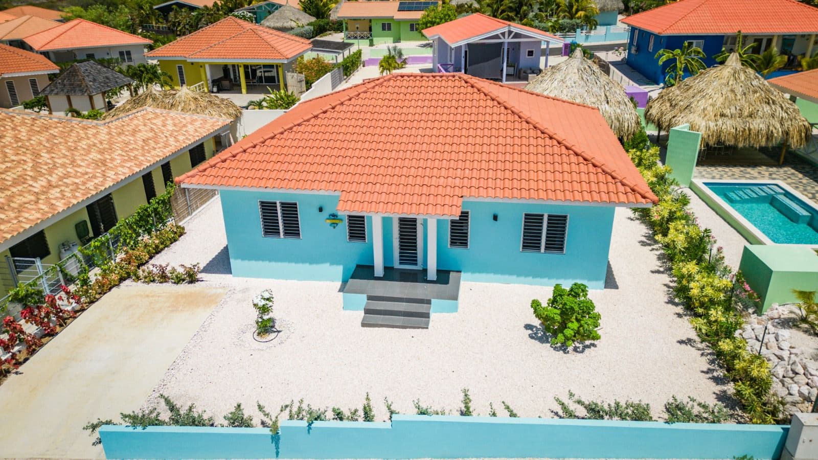 Luchtfoto van de villa op Villapark Fontein